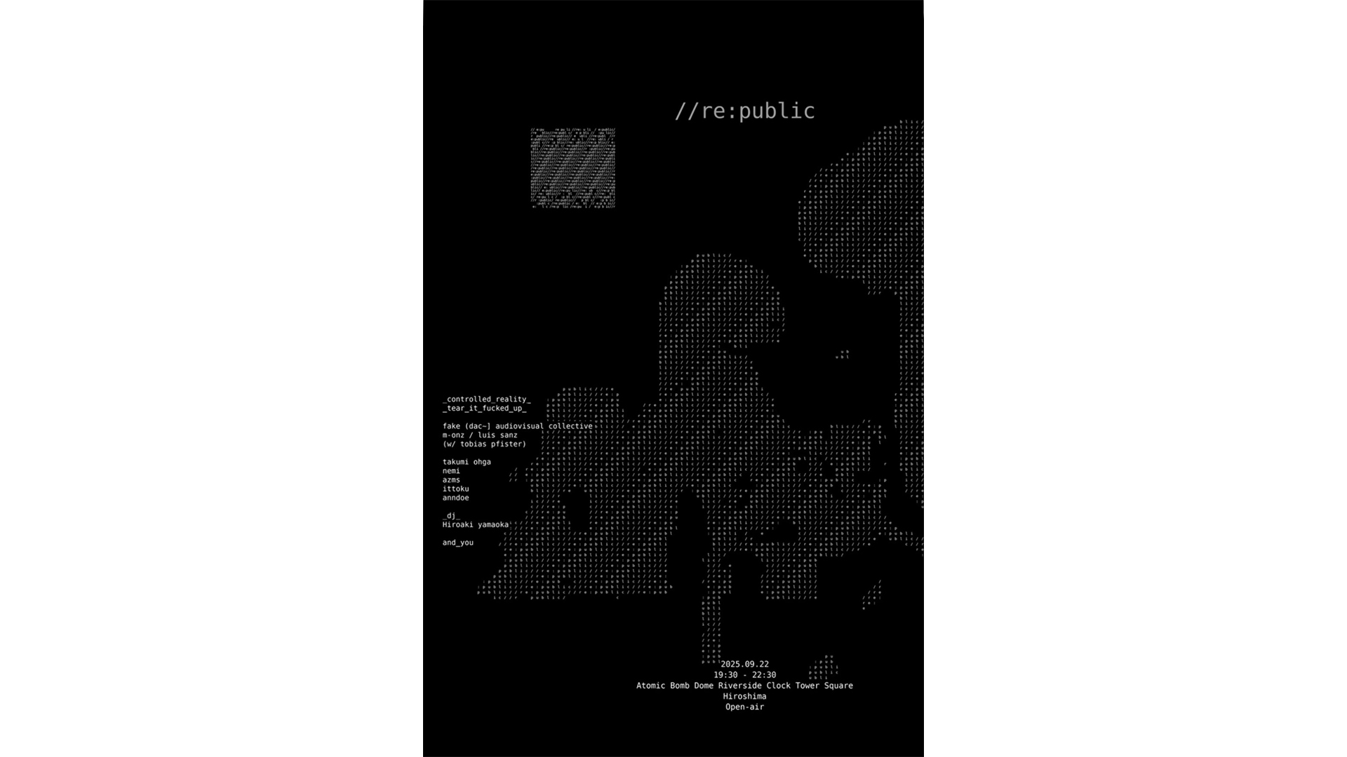 //re:public 09-22-2025 Atomic bomb dome riverside clock tower square 19:30-22:30